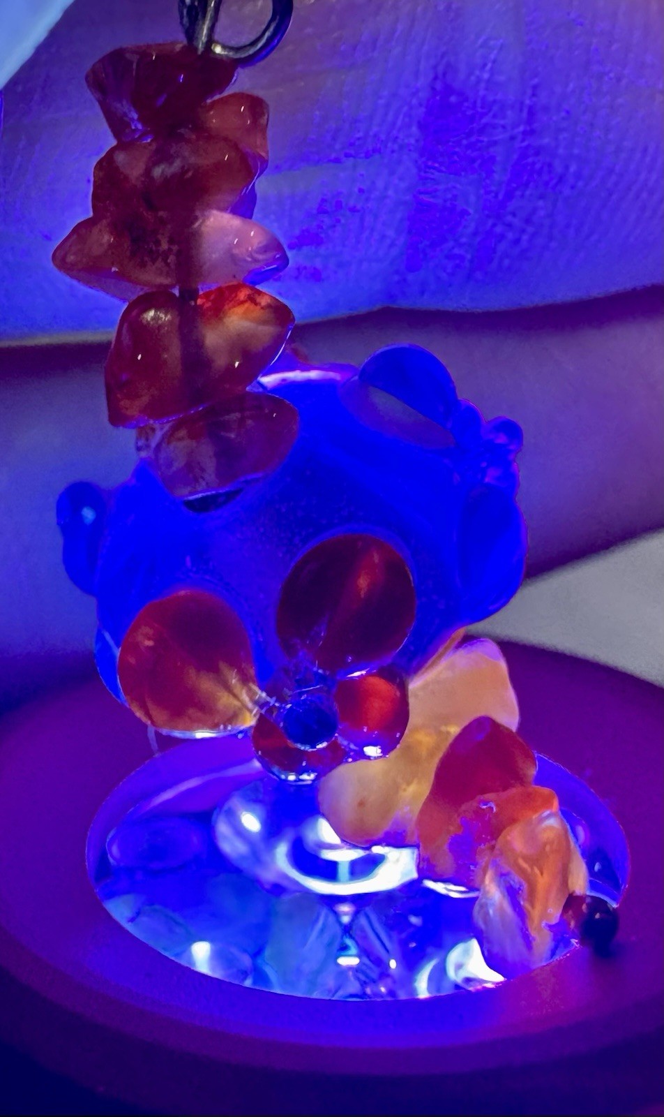 Art Deco Statement Necklace Earring Set Cadmium O… - image 11