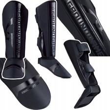 Stripe Black Shin Guard and Foot Protection, Size L, Lightweight