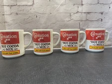 (4) Carnation Hot Cocoa Mix Mug Advertising