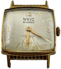 Vintage Hamilton WXYZ Radio Men's Mechanical Wristwatch 686 Steel & 10k RGP