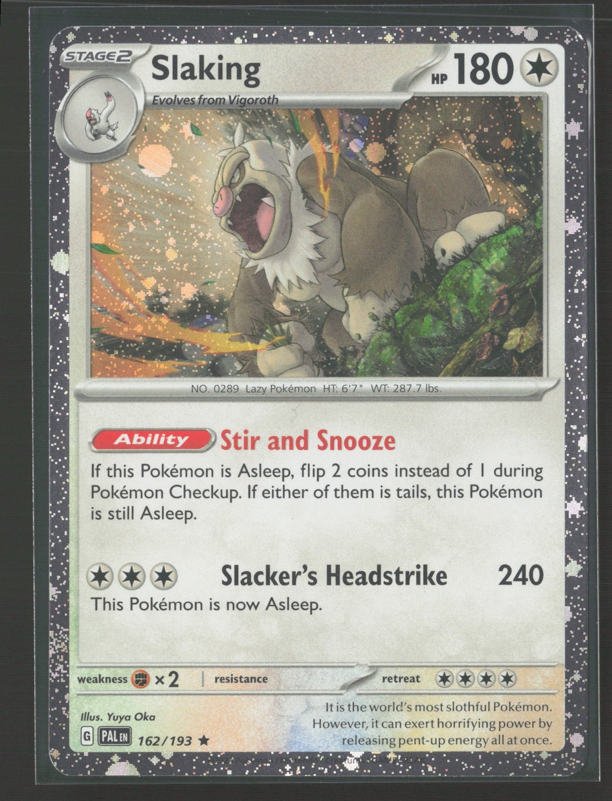 Slaking (Cosmos Holo) Rare 162/193 NM Pokemon Card