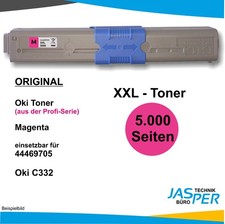 Original OKI XXL toner can be used for 44469705 magenta OKI C332