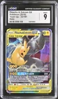 CGC 9 MINT Pikachu & Zekrom GX 33/181 Team Up Holo Pokemon Card