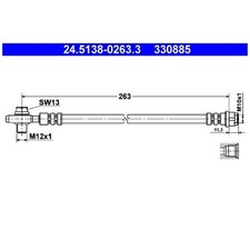 2x Bremsschlauch hinten für Seat Exeo 3R2 ST 3R5 id97158