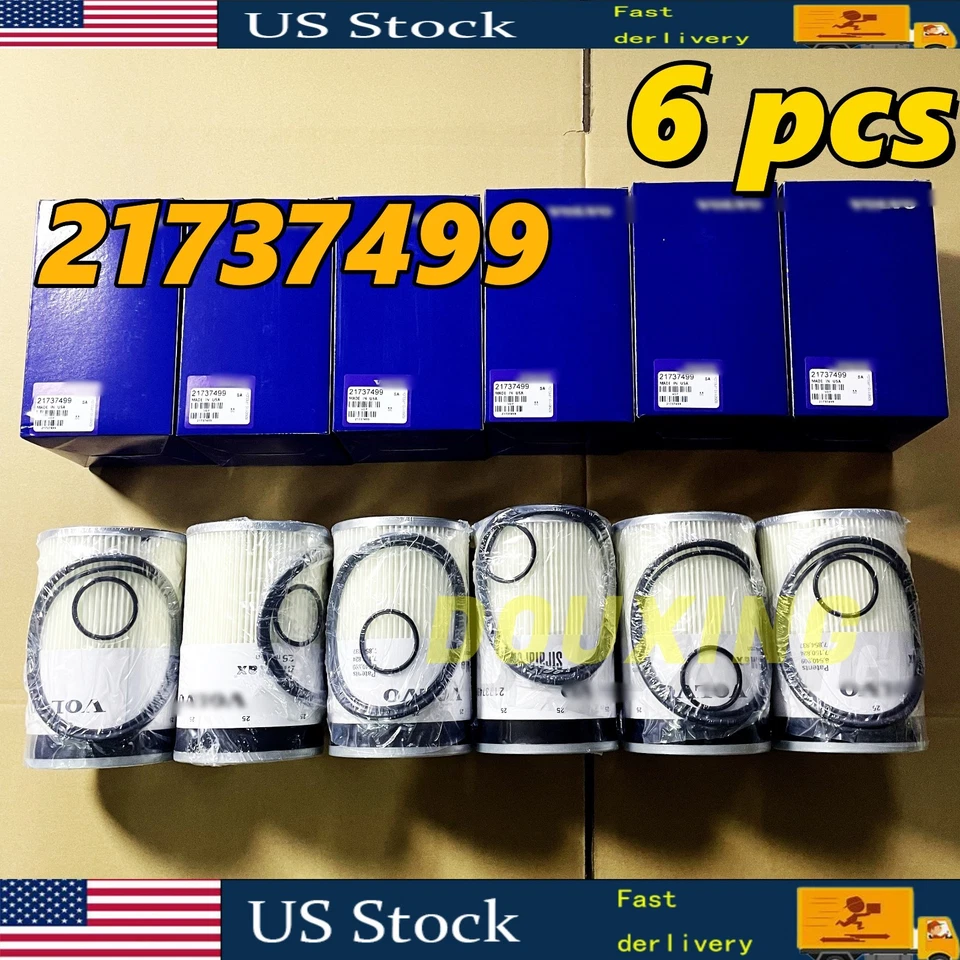 FILTRO DE COMBUSTIBLE VOLVO 6 PIEZAS 21737499 reemplaza 85105380 85105556 85108324 NUEVO Foto 2 de 4