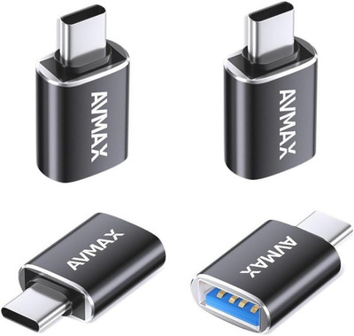USB C to USB a Adapter 4 Pack, USBC Male to USB a 3.0 Female OTG Adapter, Type C