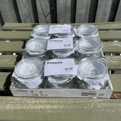 IKEA Korken 2224 x3 Packs Small Preserving Storage Jam Jars 7cm Airtight x 9 New - Image 1 of 4