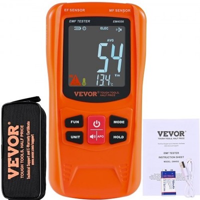 3-in-1 EMF Meter, 5Hz-6GHz, Handheld Rechargeable Electromagnetic Field Radi...