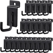 30Pcs J Shaped Slatwall Hooks, Slat Wall Hanger Wire Diameter Black 