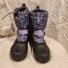Northside Insulated Girls Winter Boots Waterproof Size 4 Colorful Pull On Snow