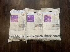 simplehuman 50-65L Code Q Custom Fit Kitchen Trash Bag Liners 3 Quick- Packs