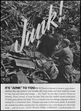 1942 Alan Wood Steel Conshohocken Pennsylvania Photo Scrap Junk Heap Print Ad