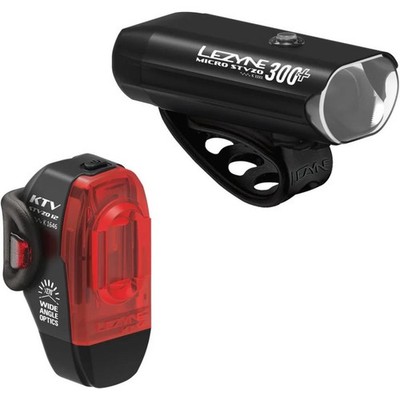 Lezyne Leuchten-Set Micro Drive 300+ / KTV Drive 300 / 11 Lumen