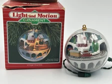 Vintage Hallmark Keepsake Ornament Light And Motion 1986 Village Express 