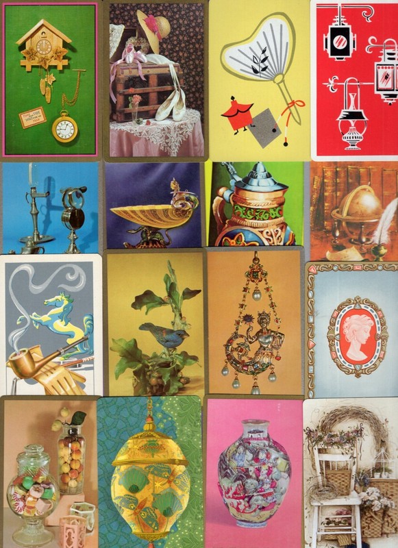 16 Single Swap Playing Cards TREASURES ANTIQUES EVERYDAY OBJECTS #2 SOME VINTAGE