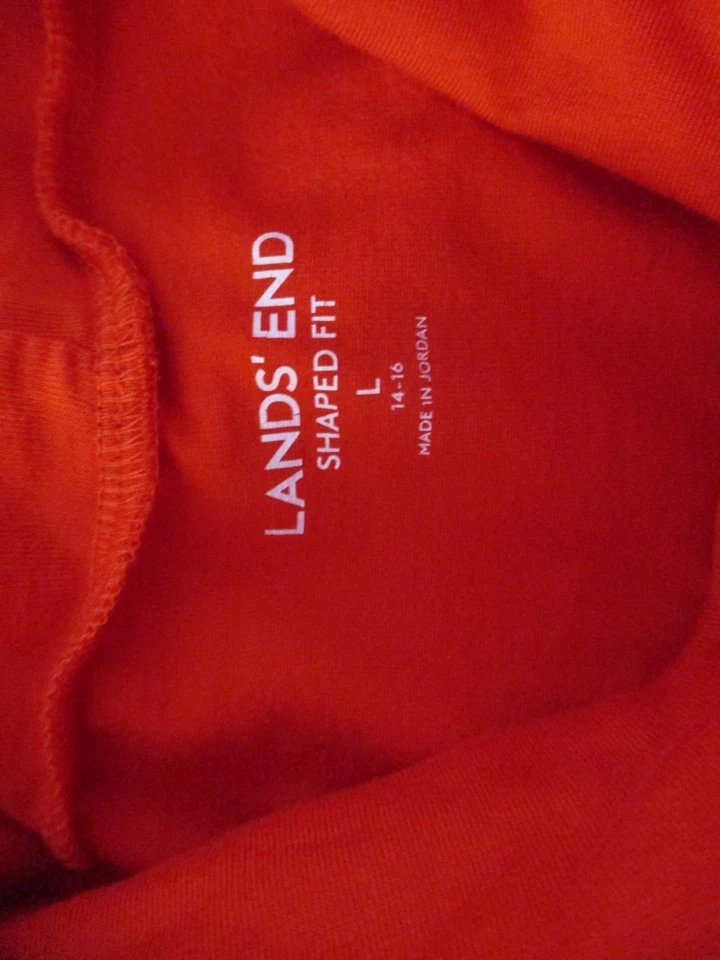Top para mujer Land's End talla L manga larga rojo Foto 3 de 4