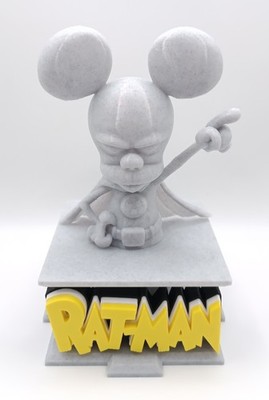Rat-Man Comic Büste Figur Büste Figuren 3D Druck Stil Marmor Weiß