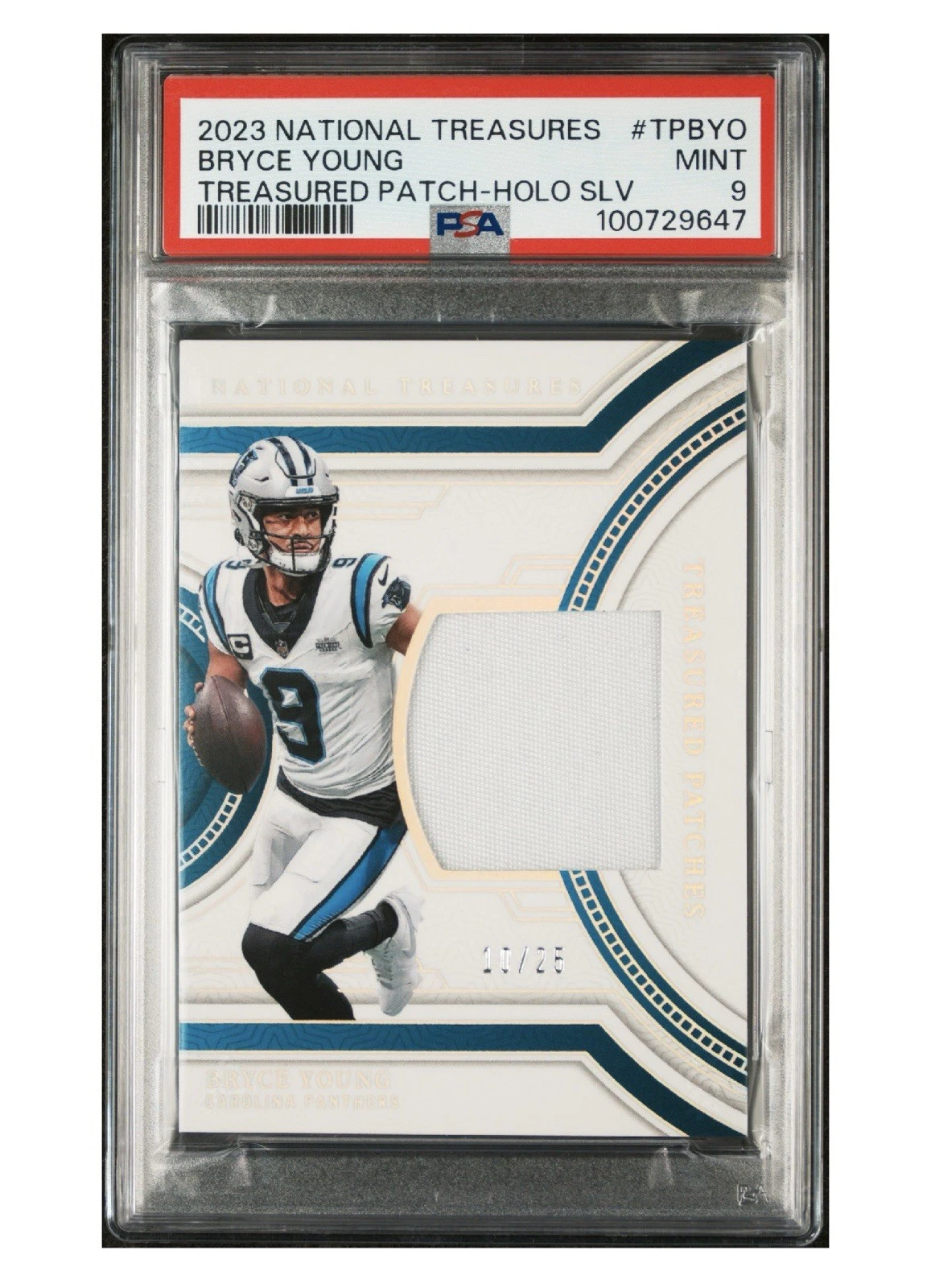 Bryce Young Panini National Treasures Treasured Patches #TPBYO Holo Gold