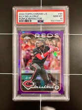 2024 Topps Chrome Logofractor Elly De La Cruz RC #44 Purple /250 PSA 10