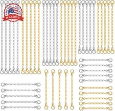 winee 30pcs Chain Extenders for Necklace, Necklace Extenders for Women Girls Bra