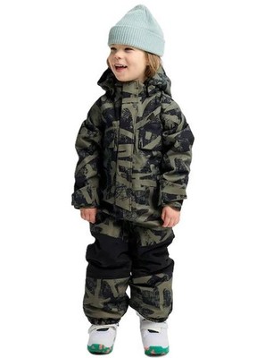 BURTON キッズ Black 迷彩ポイント　上下セット Burton Toddlers' 2L One Piece Kid's Snowsuit, Forest City Streets