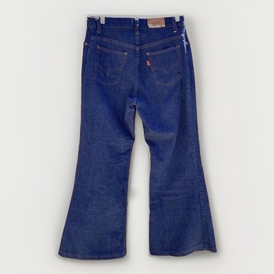 Vintage Levi's Juniors Big E Dark Wash Bell Bottom Flares