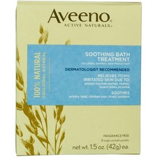Aveeno Active Naturals Soothing Bath Treatment Packets, Fragrance Free, 1.5 o...