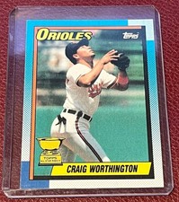1990 Topps Craig Worthington All-Star Rookie Gold Cup Orioles #521 Baseball RJS