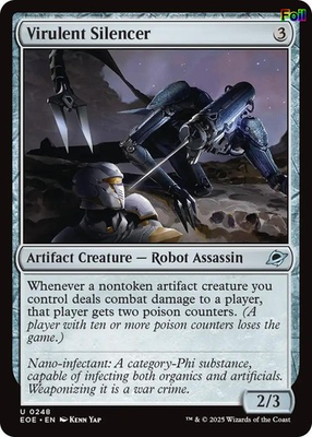 #ad #ad Foil Virulent Silencer 248 NM Edge of Eternities $1.99