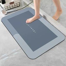 Diatomaceous Earth Bath Mat Super Absorbent Non Slip Fast Dry Floor Mat UK