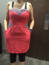 urban outfitters Strapless Pink Dress With Woven Details NWT Size L