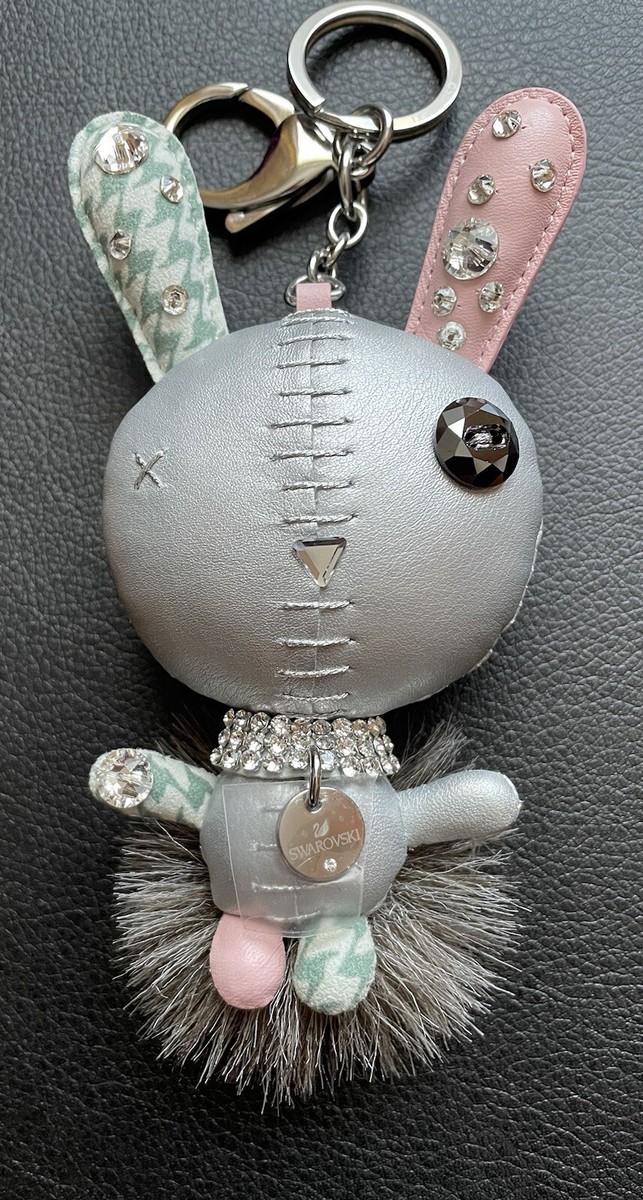 【SWAROVSKI】Mathilde バッグチャーム Mathilde bag charm, Rabbit, Gray, Stainless steel | Swarovski