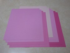 SALE!! 8.5" x 11" CARDSTOCK PAPER - SHADES OF PINK #3 - 10 SHEETS - NEW!!