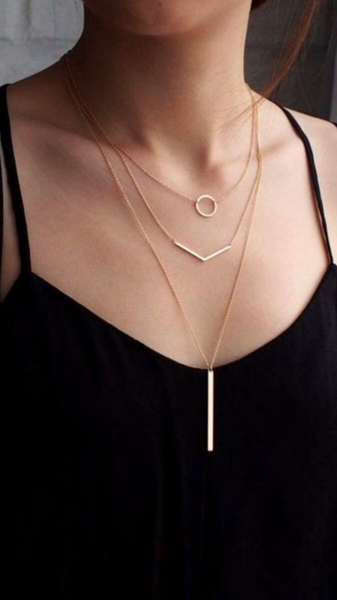 Multi Layered Long Chain Necklace 925 Sterling Silver Women Multi Layered Long Chain Necklace 925 Sterling Silver Women