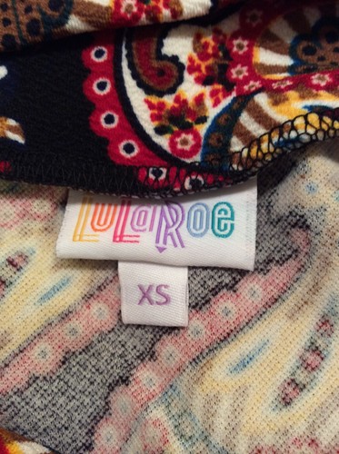 LuLaRoe Cassie Pencil Skirt XS Multicolor Geometric Print #1384 - Picture 6 of 9