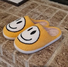 Slipper's Emoji Happy Face, Woman's Christmas Gift, US 7, Unisex and even Teens