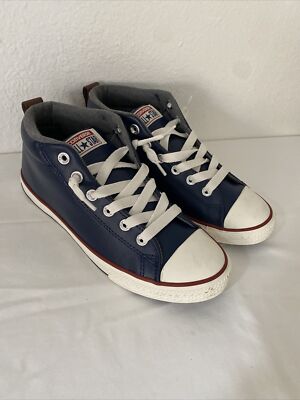 unisex converse chuck taylor all star street leather mid top