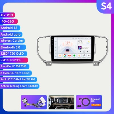 Für KIA Sportage 4 2016-2018 Android 14 Autoradio 4G LTE Carplay GPS Navi 8Kern
