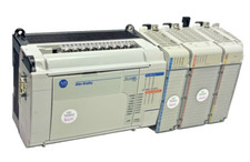 Allen-Bradley MicroLogix 1500 PLC 1764-24BWA w/ 1769-IQ16, OW16, IF4FX2F  ECR