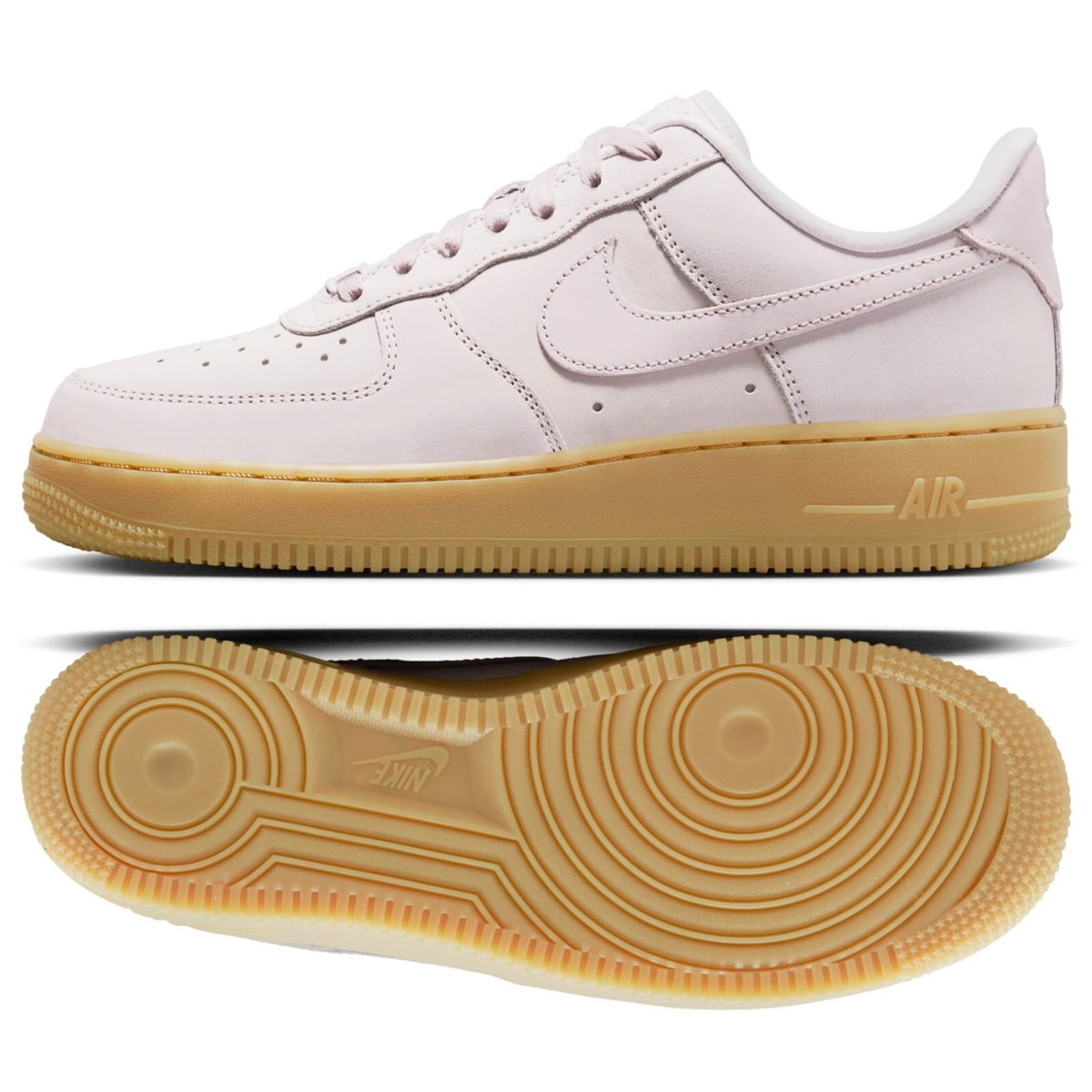 Nike Air Force PRM Pearl Pink/Gum Brown DR9503-601 Women Shoes Sz 10/Men 