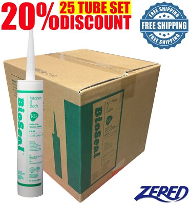 Mold Free BioSeal Silicone Caulk Sealant - Kitchen & Bath- 25 pcs/box -WHITE