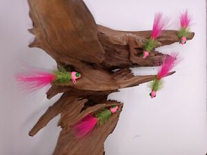 5 pack Hand tied crappie jigs 1/16 oz
