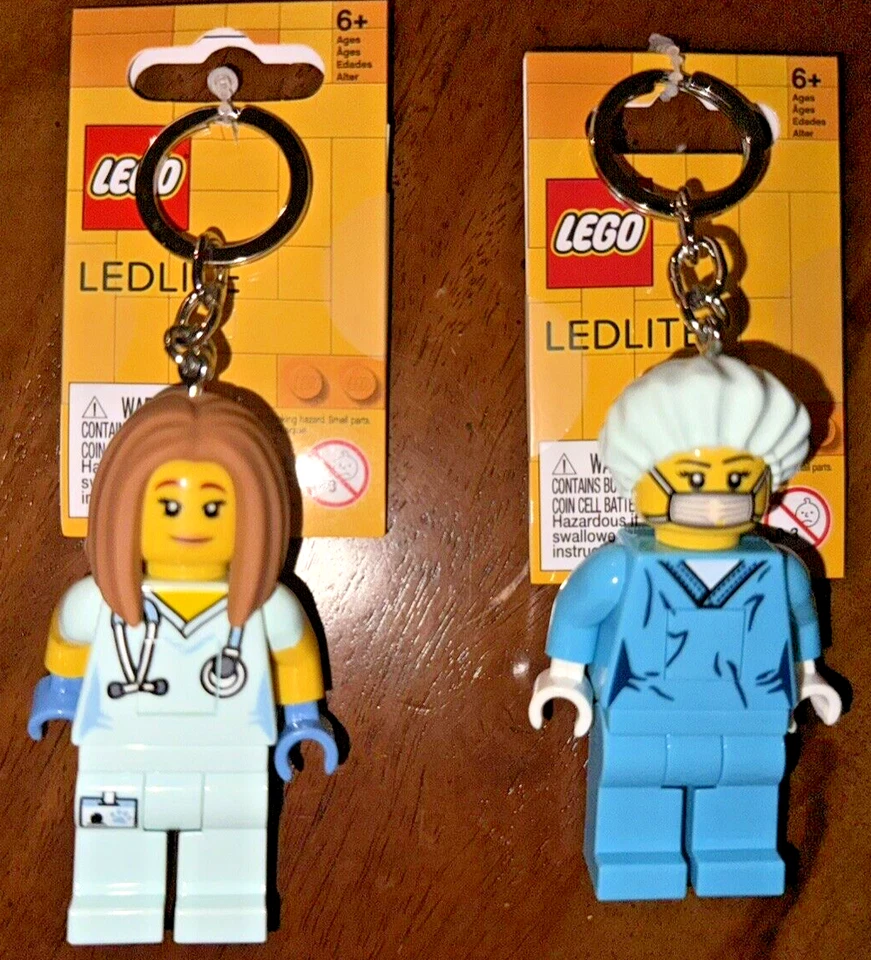 LEGO LED Keychain Light Surgeon or Nurse 3" Mini figure -2Choices-NWT-FREE SHIP! - Image 3 of 4