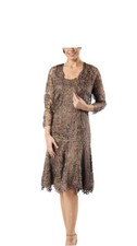 Silk Tea Length Dress Bolero Jacket Set For Any Special Occasion (New $588)