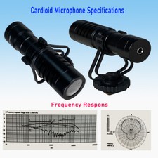 Supercardioid Shotgun Microphone Video For Smartphone DSLR Camera PC iPhone Mic