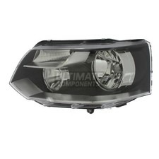 VW Transporter Headlight T5 Van 2010-2016 Black Twin Headlamp Passenger Side