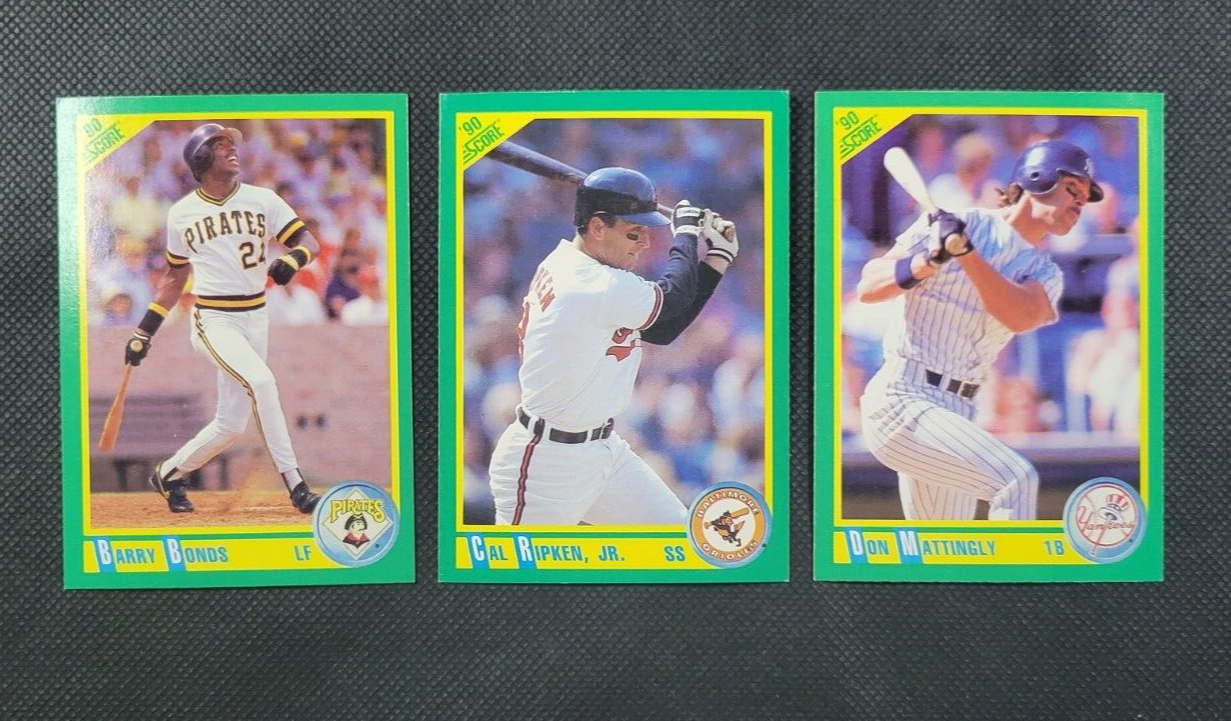 1990 SCORE Baseball Cards MLB Lot Of 179 Cards RC All Stars Commons 1990 SCORE Baseball Cards MLB Lot Of 179 Cards RC All Stars Commons