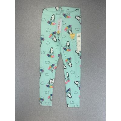 Cat & Jack Girls Leggings Green Panda Parachute Durable Knee Size M (7/8) NWT