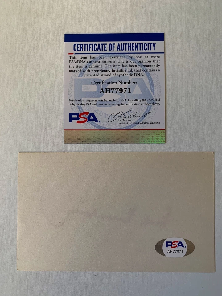 Hank Greenberg Signed Autograph Index Card PSA DNA j2f1c - Image 2 of 2