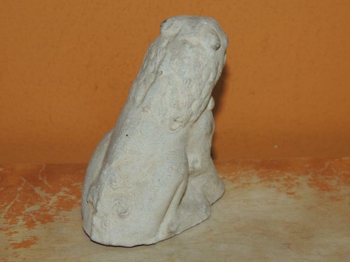 Chinese Mud Foo Lion 3" Mudman Han Style guardian Mud Man figure white clay - Picture 4 of 10